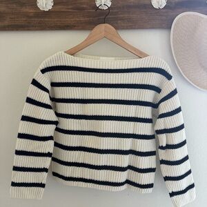 H&M Striped Kit Boat Neck Sweater